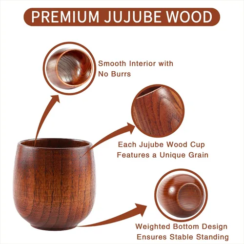 Vista 4 de 1 Pieza Vasos de Whisky de Madera, Regalos de Vasos de Bourbon para Hombres, Vasos de Degustación de Whisky Bourbon Old Fashioned – Regalos