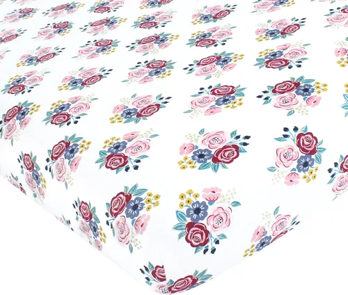 Vista 49 de Hudson Baby Sábana bajera ajustable unisex de algodón para cuna, avión, talla única