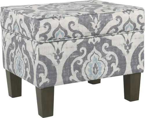 Vista 20 de Homepop Decoración para el hogar K7646-A862 Otomana de almacenamiento rectangular moderna tapizada Otomana con tapa con bisagras