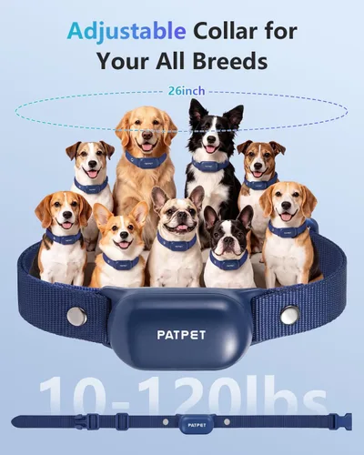 Vista 7 de PATPET Collar de choque para perros – Collar de entrenamiento de perros de 4000 pies con control remoto, IPX7 impermeable 4 modos