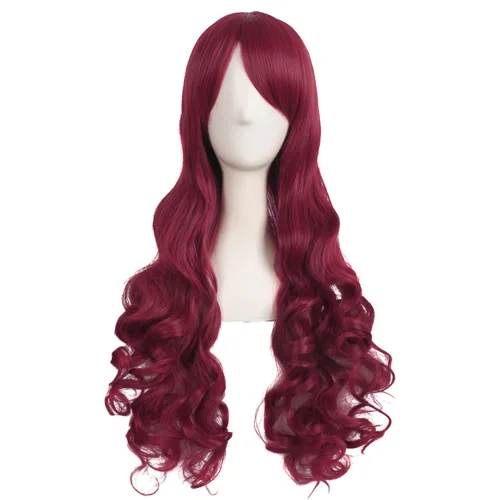 Vista 39 de Peluca MapofBeauty Lolita para disfraz, cabello largo, rizado, con coleta, Blanco