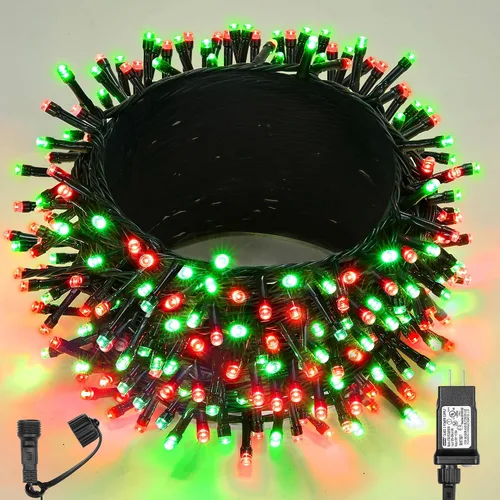 Vista 13 de WBao - Cadena de luces LED para Halloween de 300 luces, 108 pies, luces LED súper brillantes con certificación UL, 8 modos de iluminación
