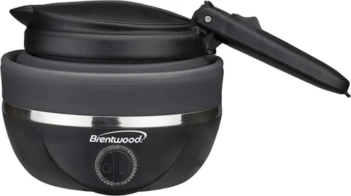 Vista 3 de Brentwood Appliances KT-1508BK - Hervidor de viaje plegable de doble voltaje de 0.85 cuartos de galón (negro), 0.85Q