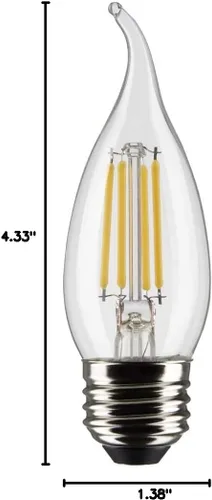 Vista 9 de Satco S21313 4CA10/LED/930/CL/120V/E26-paquete de 6