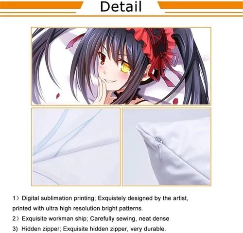 Vista 2 de Funda de almohada de Anime Games Dakimakura Genshin Impact Razor Home Bedding DIY Cojín personalizado para abrazar funda de almohada corporal 60 x