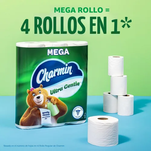 Vista 5 de Charmin Papel higiénico ultra suave, 9 megarrollos, 231 hojas por rollo