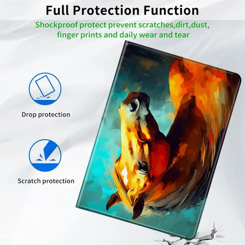 Vista 81 de Funda para tablet Kindle Fire 7 2019/2017 lanzamiento 9ª/7ª generación 7 pulgadas, ligera, protectora de piel sintética, cubierta inteligente