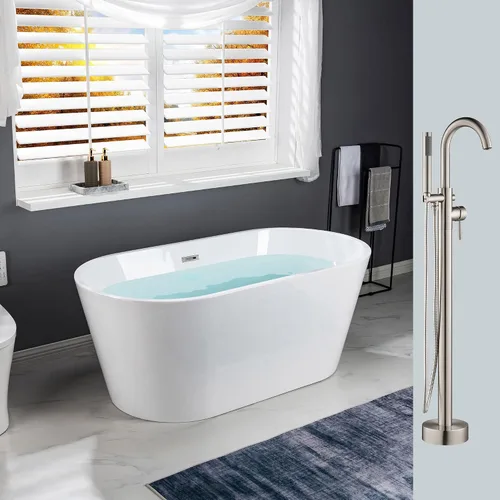 Vista 16 de WOODBRIDGE BTA1514-BG-Drain &O +F0007BGRD Bañera, oro cepillado