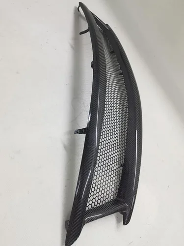 Vista 3 de Rejilla de malla frontal de fibra de carbono real para Infiniti G37 Sedan 2010-2014 de 4 puertas