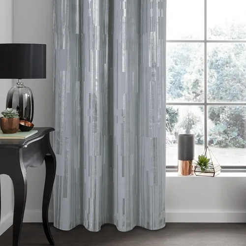 Vista 2 de always4u Cortinas de terciopelo suave de 108 pulgadas de largo con estampado de papel de aluminio de lujo, cortinas de dormitorio de eficiencia