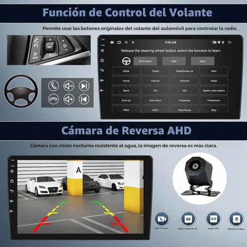 Vista 6 de 4G+64G Android Radio de coche estéreo para Hyundai Elantra 2011 2012 2013 con CarPlay inalámbrico Android Auto, pantalla táctil HD de 9 pulgadas