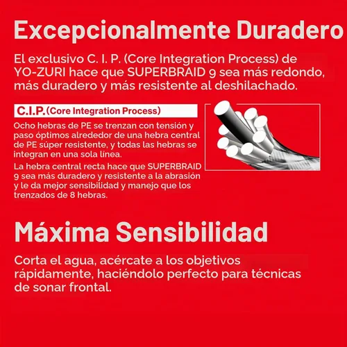 Vista 3 de YO-Zuri SUPERBRAID 9 - Línea de pesca trenzada flotante 5