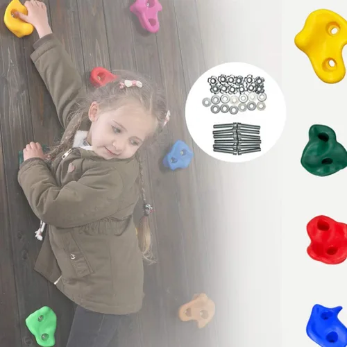 Vista 7 de IFOYO Soportes de escalada en roca, 20 rocas grandes para escalada en interiores y exteriores, juego para niños mayores de 4 años, soporta 132