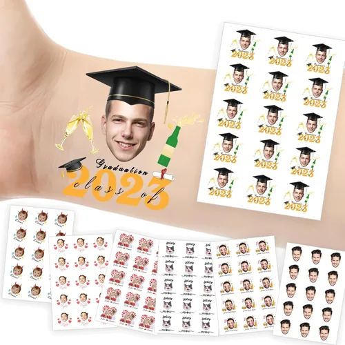 Vista 29 de Tatuajes temporales personalizados con foto y nombre, logotipo personalizado para adultos, niños, mujeres, hombres, regalo de boda, cumpleaños
