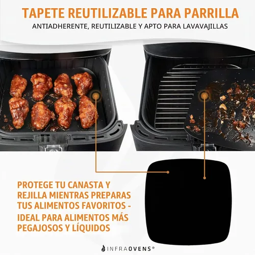 Vista 4 de Rejilla de brocheta para freidora de aire compatible con Cosori, Chefman, Philips y más, accesorios para freidora de aire Kabob de doble estante