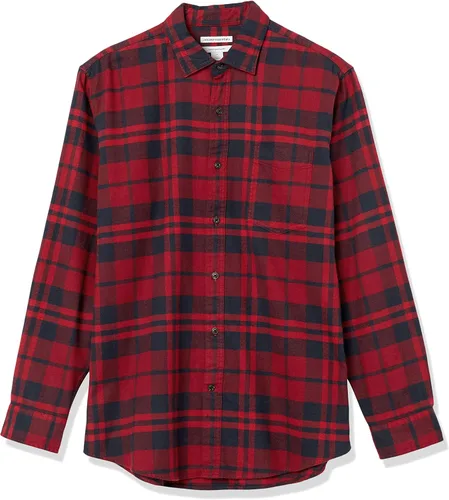 Vista 6 de Tienda Essentials - Camisa de franela de manga larga para hombre (disponible en tallas grandes y altas)