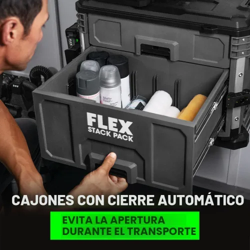 Vista 2 de FLEX STACK PACK Sistema de Almacenamiento Caja de Herramientas con 2 Cajones - FS1106