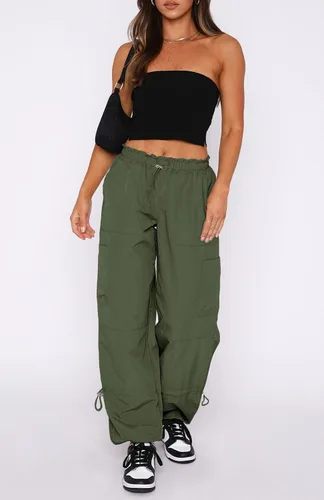 Vista 3 de DISCIPBUSH Pantalones cargo holgados para mujer, pantalones de paracaídas para mujer, pantalones rave, pantalones Y2K, trajes de festival para mujer