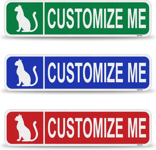 Vista 19 de Street Signs - Letreros personalizados con diseño de oso Diseña tu letrero de calle personalizado con color, símbolo de animal, fuente, palabras