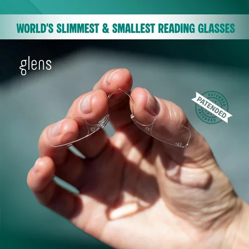 Vista 2 de glens Unisex Armless Reading Glasses - 3 Reading Glasses Men & Women Emergency Lightweight Pocket Ultra Thin Readers