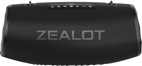 Vista 4 de ZEALOT Altavoz Bluetooth portátil de 80 W RMS (pico de 100 W), sonido estéreo con graves profundos, IPX6 impermeable, luz LED, Bluetooth 5.2