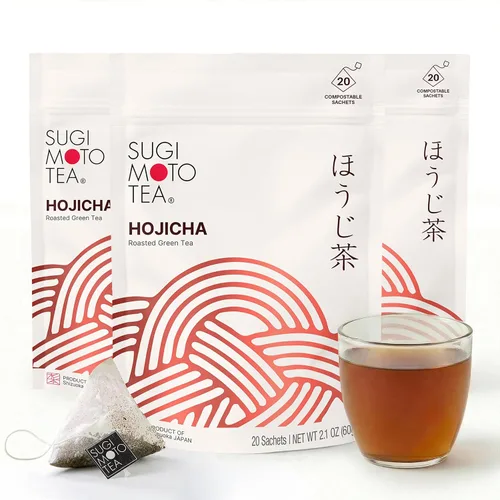 Vista 15 de SUGIMOTO TEA Genmaicha japonesa con verde matcha 20 bolsitas de té 100% fabricado en Japón, Shizuoka, Sencha con arroz tostado y matcha, 20 bolsas