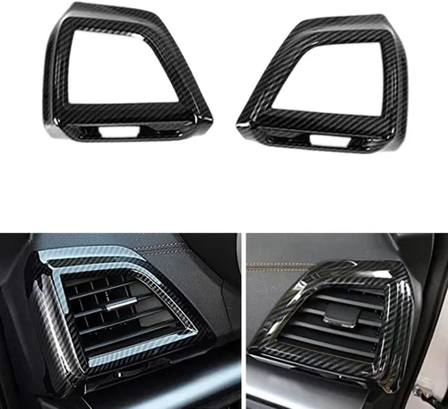 Vista 5 de Juego completo de decoración interior Kit de moldura de consola central, salida de aire, accesorios de cubierta de volante automotriz, 12 piezas