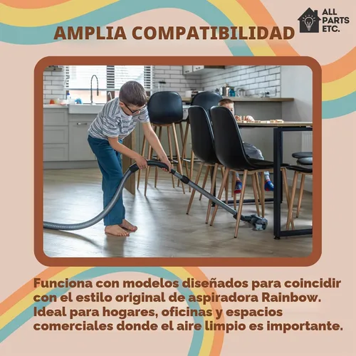 Vista 5 de Manguera de vacío para aspiradoras arcoíris compatible con accesorios de aspiradoras arcoíris de las series D2, D3, D4C y SE, piezas de repuesto