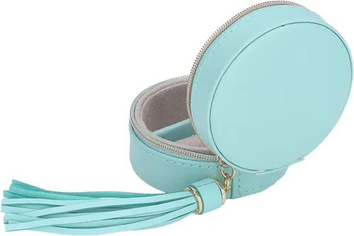 Vista 7 de TOPINCN Joyero de viaje para anillos, caja de almacenamiento de aretes, caja de almacenamiento portátil con cremallera, caja de almacenamiento