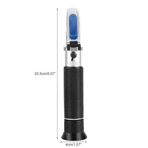Vista 3 de Refractómetro de alcohol para porcentaje de volumen de alcohol espirituoso, probador de alcohol de mano con compensación automática de temperatura