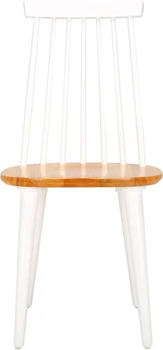 Vista 11 de SAFAVIEH Furniture - Juego de 2 sillas auxiliares Burris - Gris - Madera maciza - Diseño moderno de línea limpia - Ideal para comedor, cocina, sala