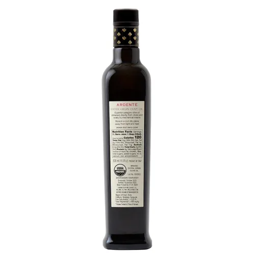 Vista 8 de Entimio Ardente Aceite de oliva virgen extra italiano orgánico de Italia, más de 600 mg/kg alto en polifenoles, ganador del oro 2025, evoo