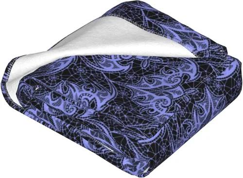 Vista 4 de Manta de microforro polar ultra suave con patrón de murciélago para cama, sofá y sofá, gruesa 50 x 40 pulgadas