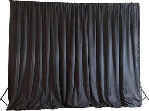 Vista 19 de Efavormart - Telón de fondo de gasa de poliéster de doble capa marfil de 20ftx10ft con bolsillos para barra Efavormart