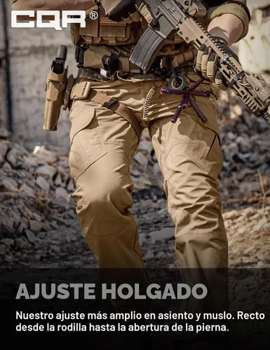 Vista 5 de CQR Pantalones tácticos para hombre, resistentes al agua, pantalones cargo Ripstop, ligeros EDC trabajo, senderismo, ropa para exteriores Mag Pocket