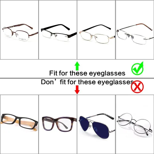 Vista 7 de EZESO - Estuche para gafas de aluminio, para marco pequeño, diseño de celosía