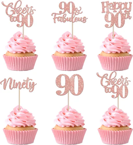 Vista 18 de 30 piezas de adornos para cupcakes de 12 cumpleaños feliz, brillantes doce, hola 12, felicitaciones a 12 años, adornos para cupcakes, 12