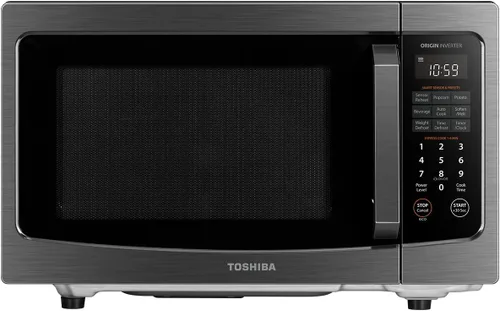 Vista 10 de TOSHIBA ML-EM34P(SS) - Microondas inteligente de sobremesa, recalentamiento con sensor, funciona con Alexa y control remoto, elementos esenciales