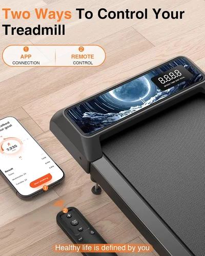Vista 7 de HCOIW Walking with Incline Pad and Handle Bar, 3 in 1 Mini Walking Machine, 2.5HP Low Noise Treadmill for Home with Remote Control, Treadmill with