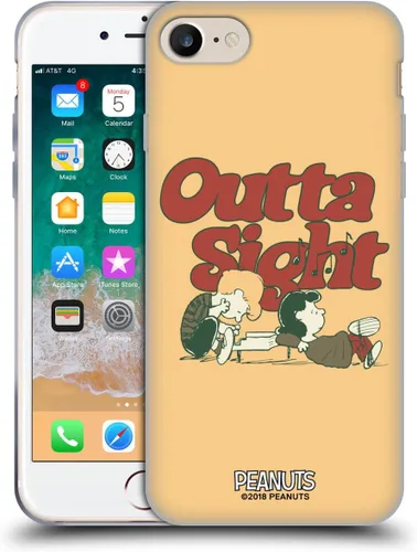 Vista 104 de Head Case Designs Funda de gel suave con licencia oficial de Peanuts Freak Flag Fly Woodstock 50th compatible con Apple iPhone 7 Plus/iPhone 8 Plus