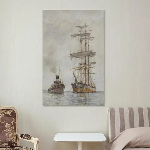 Vista 7 de Towing-Henry Scott Tuke Posters Art Print Wall Photo Paint Poster Hanging Picture Family Bedroom Decor Gift 12x18inch(30x45cm)