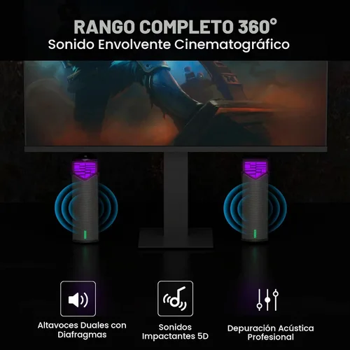Vista 5 de Smalody Altavoces para juegos para PC, altavoces de computadora