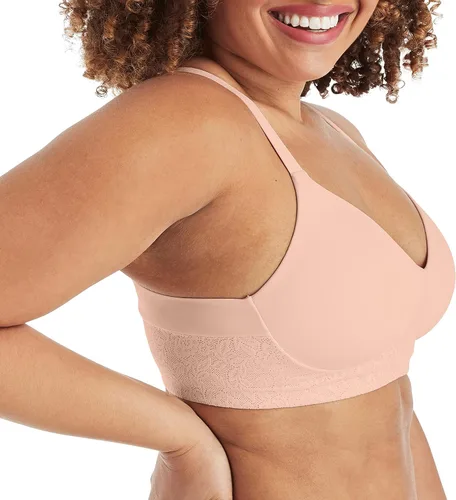 Vista 2 de Playtex Sujetador inalámbrico Secrets ComfortFlex sin varillas con cobertura completa, brasier convertible inalámbrico