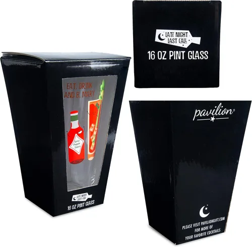 Vista 6 de Pavilion Gift Company - Eat, Drink & B. Mary - Bloody Mary - Vaso de 16 oz