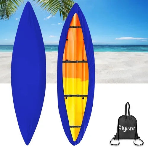Vista 11 de Fundas impermeables para kayak de 10 a 16 pies para almacenamiento al aire libre, accesorios de cubierta de canoa, cubierta de lancha Oxford