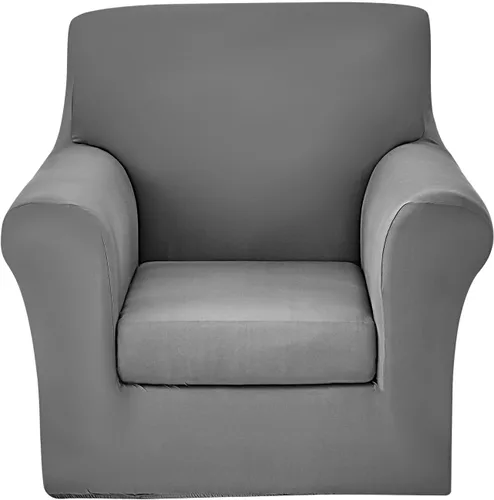 Vista 13 de JQinHome Funda elástica de 4 piezas para sofá, funda para sofá, funda para loveseat con 2 fundas de cojín separadas, protector de muebles lavable