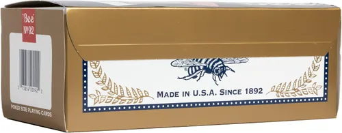 Vista 6 de Bee Gold Standard Premium - Juego de cartas de póquer (12 unidades) Casino quality, Made in USA with FSC paper 100% recyclable, Durable and