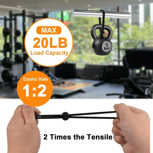 Vista 4 de Correas elásticas universales MARRTEUM Ball, cuerdas elásticas multiusos para tiendas de campaña, toldos, lona (12 piezas, negro) Multipurpose