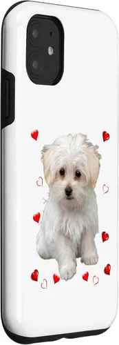 Vista 3 de Funda para iPhone 11 Maltipoo Mix Fans para amantes de los perros maltés