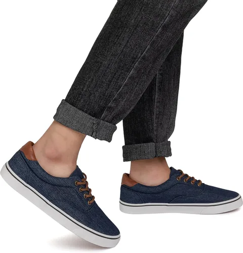 Vista 5 de Zapatos bajos clásicos negros para hombre, zapatillas de lona de moda con plantilla suave, zapatos de vestir casuales para hombres, zapatos cómodos
